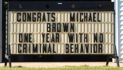 Michael Brown sign
