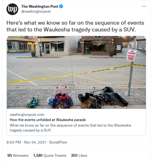 washington post - caused by a suv